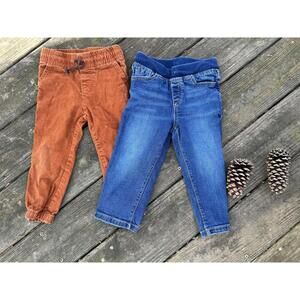 2-Pair Okie Dokie Pants Combo – Size 2T – Preowned / Thrift Quality